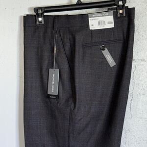 Michael Kors Men Classic-Fit Wool-Blend Suit Pants brown/blue 42X32 $200